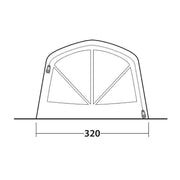 Outwell Boston 5 Air TC 5 Berth Three Room Tunnel Tent - View 22