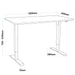 Dellonda Single Motor  Adjustable-Height Electric Sit/Stand Desk - White Desktop Dellonda - UK Camping And Leisure