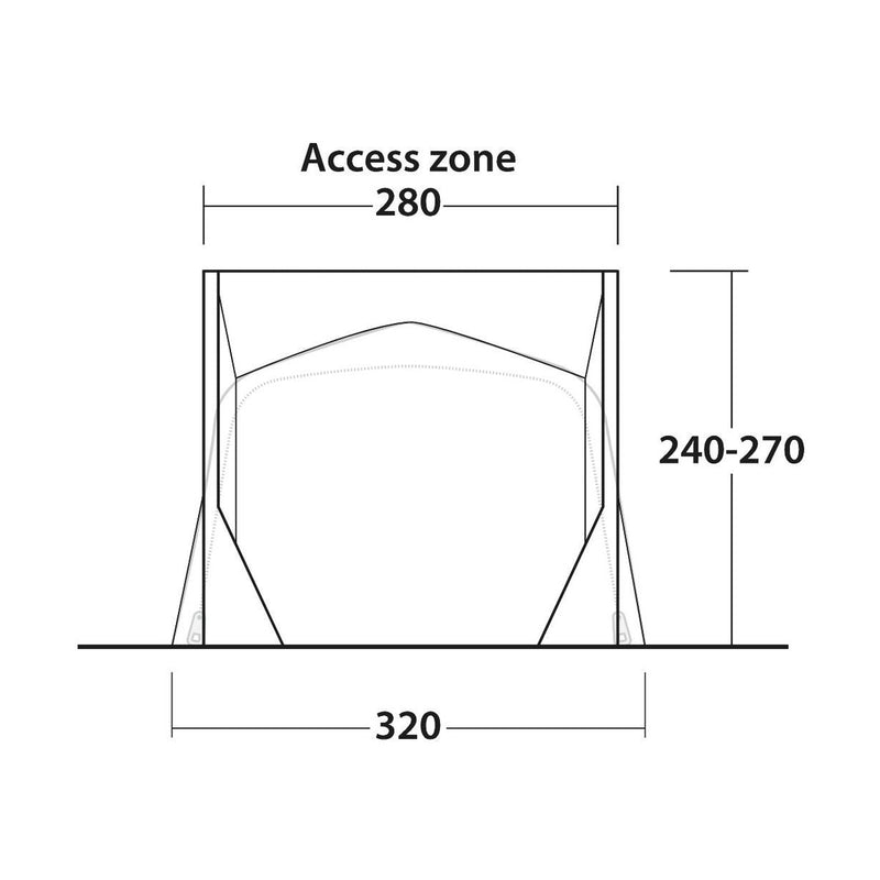 Outwell Mid/Tall Connection Park PowerAir Access zone 240-270cm - View 3