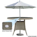 Dellonda Chester Rattan Wicker Round Outdoor Dining Table Tempered Glass Top Dellonda - UK Camping And Leisure