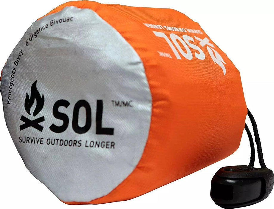 Adventure Medical Kits SOL Emergency Bivvy & Whistle 1 Person Orange Adventure Ready - UK Camping And Leisure