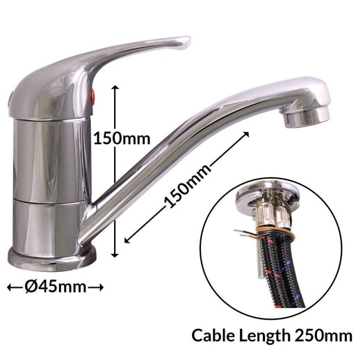 Ducale Chrome Mixer Tap 15cm Spout Nova - UK Camping And Leisure