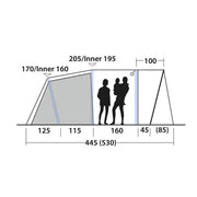 Outwell Monterey 5 Air 5 Berth Three Room Tunnel Tent - View 8