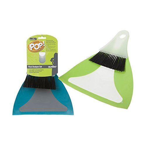 Summit Flexi Dust Pan & Brush Set Blue 740027 Summit - UK Camping And Leisure