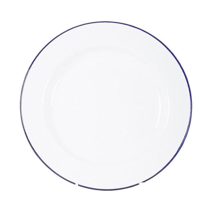 Bo-Camp Tableware Enamel 6 Pieces White/Blue Bo-Camp - UK Camping And Leisure
