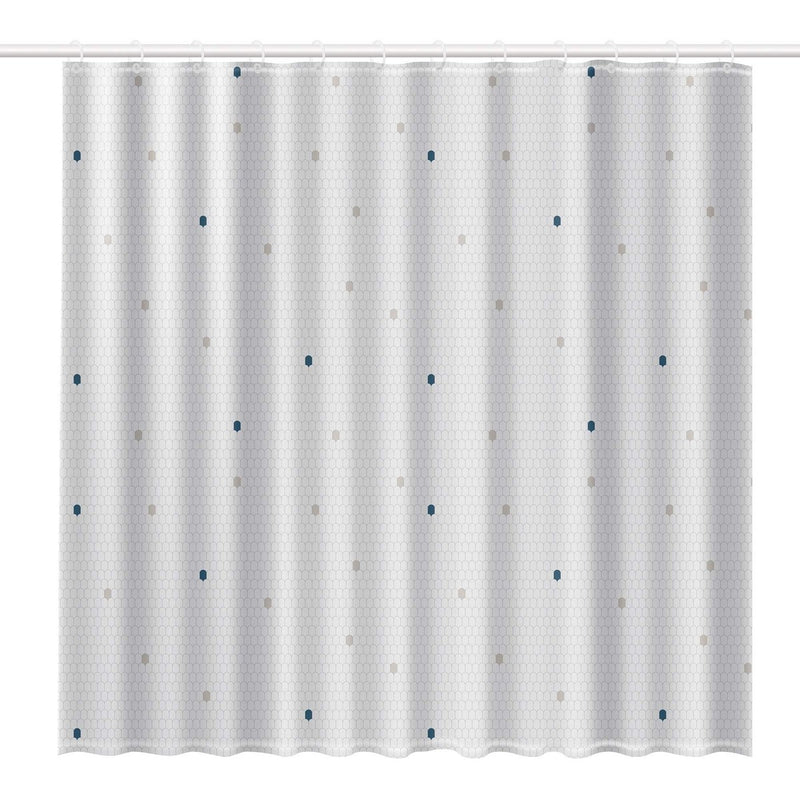 Shower Curtain White & Cells 2348 Rayen - UK Camping And Leisure