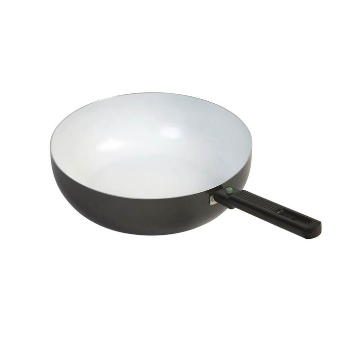 Bo-Camp Wok Pan Sprint Removable Handle Blk/White Dia 24cm Bo-Camp - UK Camping And Leisure