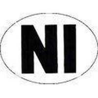 W4 Large Oval NI Sticker 37173