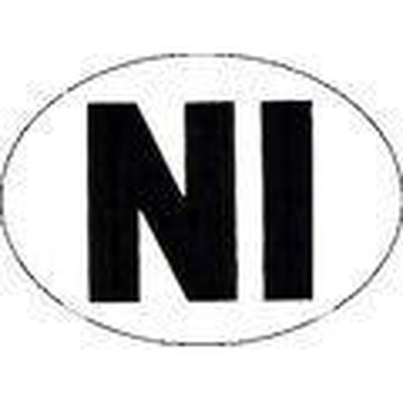 W4 Large Oval NI Sticker 37173 W4 - UK Camping And Leisure
