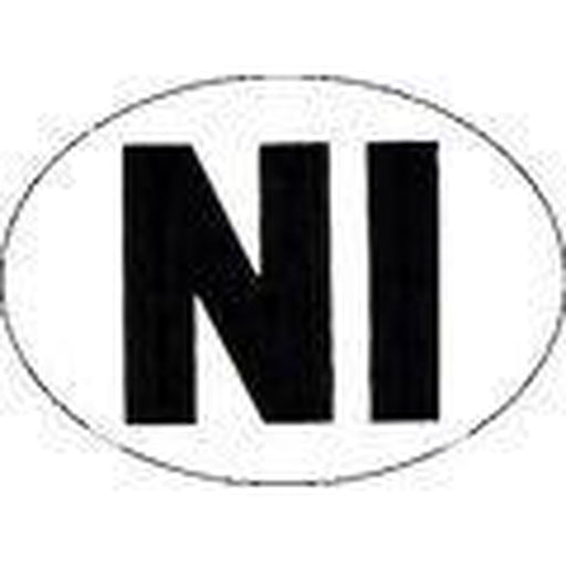 W4 Large Oval NI Sticker 37173 W4 - UK Camping And Leisure