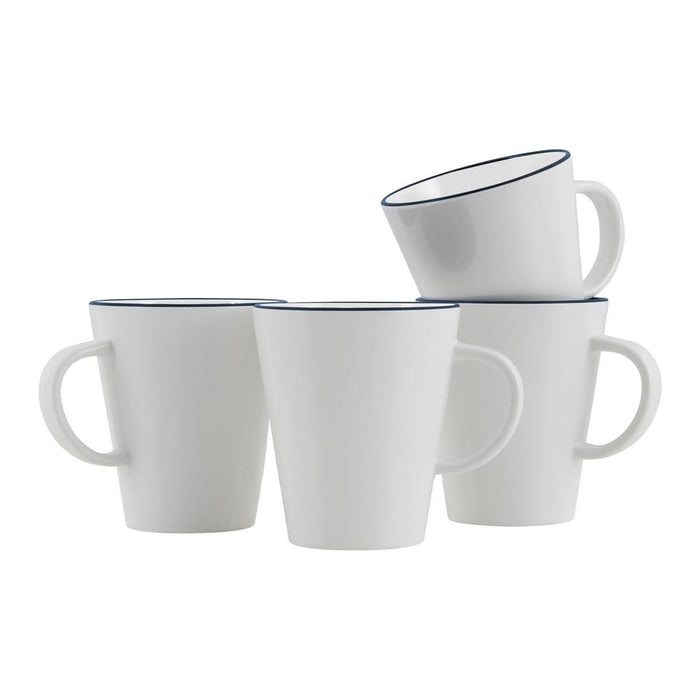 Gimex Linea Line Mug Blue 4 Pieces Gimex - UK Camping And Leisure