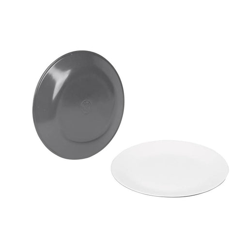 Bo-Camp Dinner Plate Two Tone Melamine 4 Pieces Grey Bo-Camp - UK Camping And Leisure
