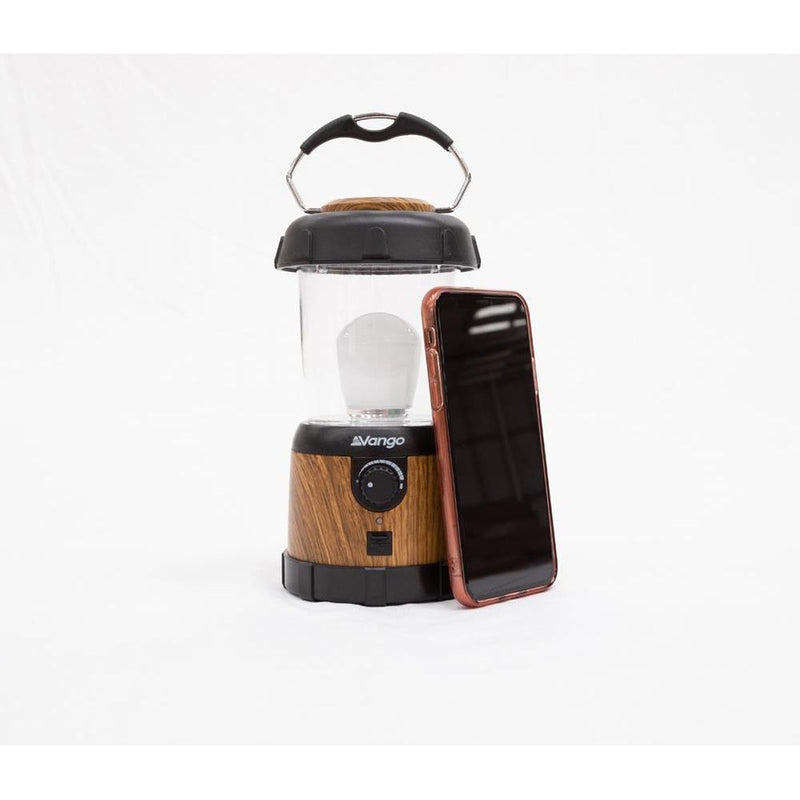 Vango Nova 200 Recharge USB Camping Lantern - Wood Effect Vango - UK Camping And Leisure