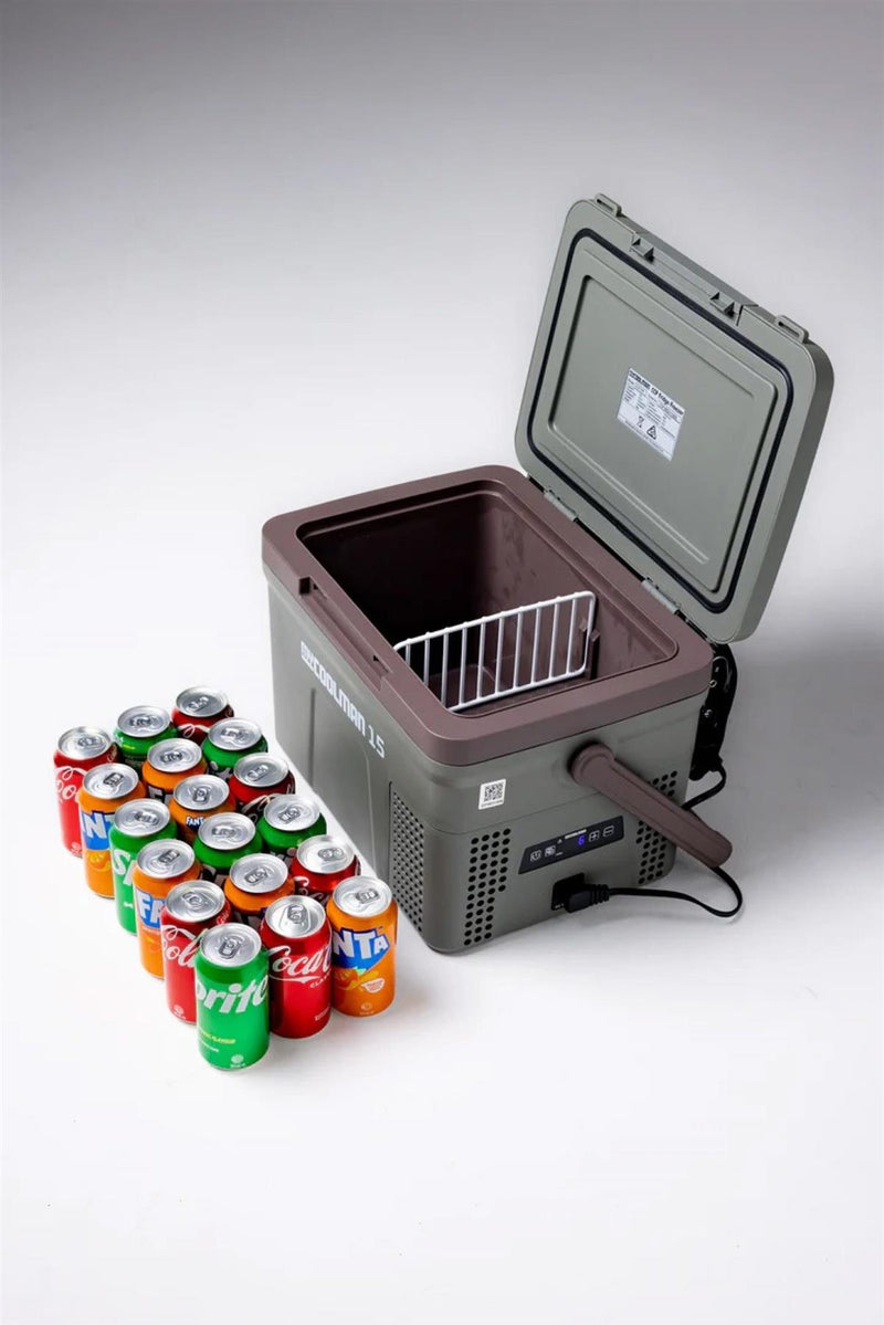 myCOOLMAN 15L Portable Fridge/Freezer Single Zone 12/24V DC + 240V AC Compact & Lightweight