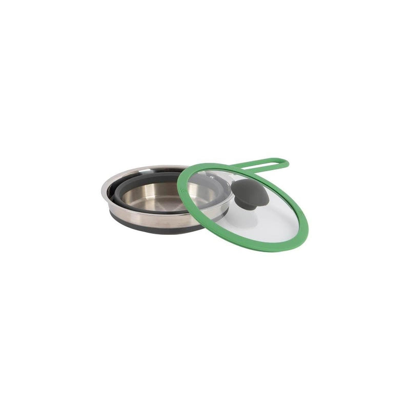 Bo-Camp Steel Pan with Lid Foldable Silicon 1.3 Litre Bo-Camp - UK Camping And Leisure