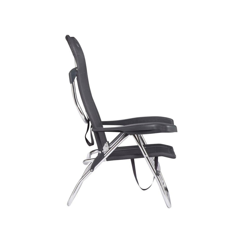Crespo Beach Chair AL/223 Dark Grey Crespo - UK Camping And Leisure