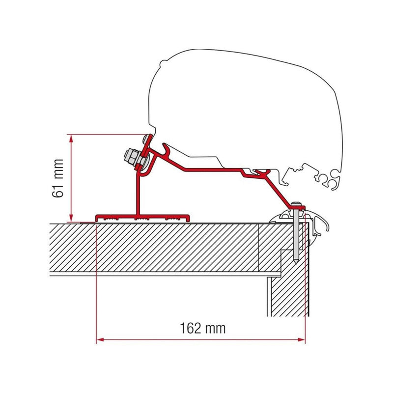 Fiamma Adapter Kit Caravan Roof 550 (98655Z075) Fiamma - UK Camping And Leisure