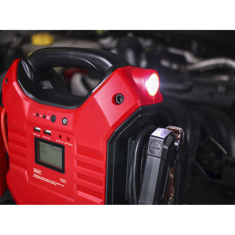 Sealey Jump Starter Power Pack LiFePo4 12/24V 1200/600 Peak Amps SL32S Sealey - UK Camping And Leisure