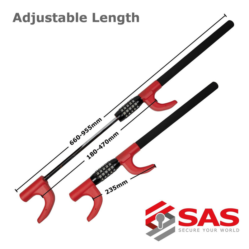 SAS Security Products SAS SAS Combi Steering Wheel Lock - Image 6 of 9 | UK Camping and Leisure