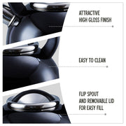 MDS1203 Liberty Black 2.5 Litre Whistling Kettle CW-T056-B1BLA Liberty Leisure UK - UK Camping And Leisure