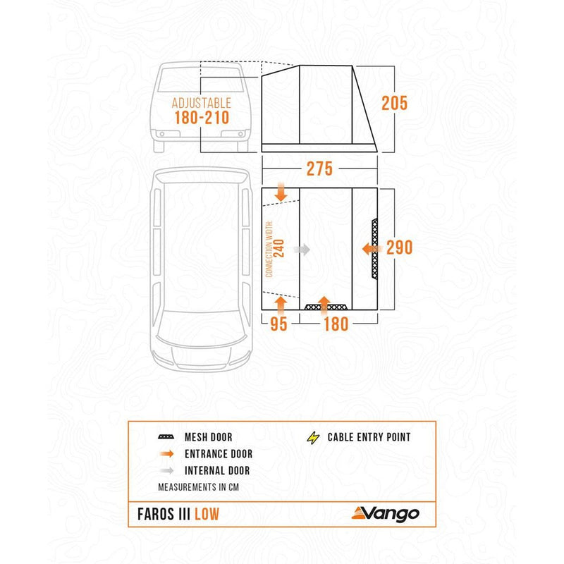 Vango Faros III Low Smoke  Drive Away Campervan Awning (180-210) - View 15