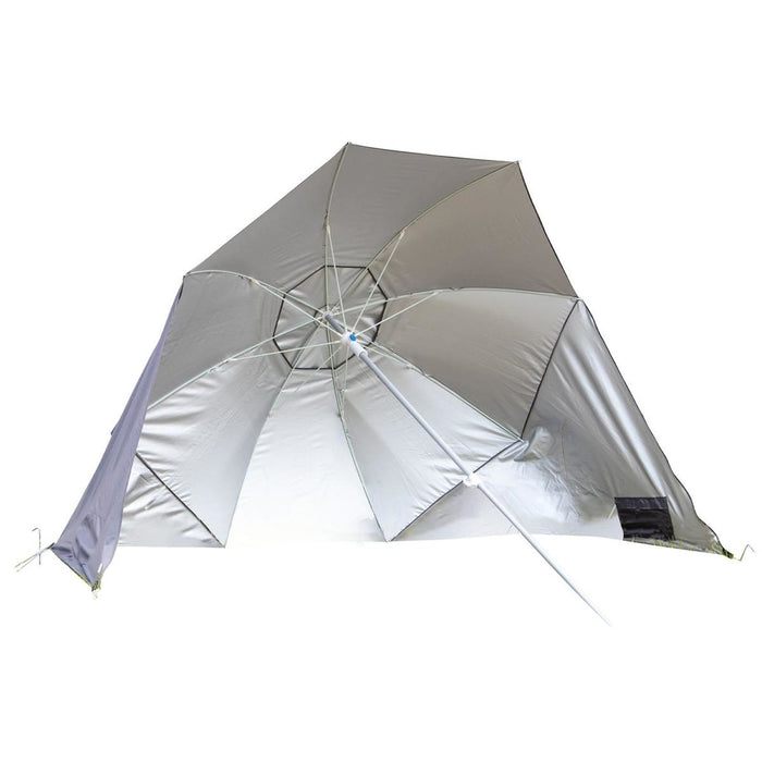 Bo-Camp Beach Parasol with Sidewalls Grey Bo-Camp - UK Camping And Leisure