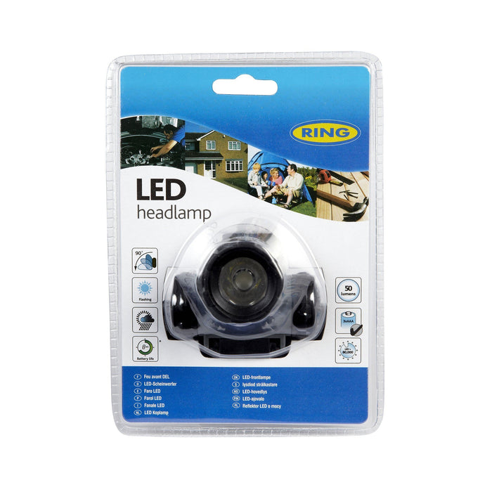 Ring RT5174 Head Torch with Long-Life LEDs, Adjustable Torch and Comfortable, Se Ring Automotive - UK Camping And Leisure