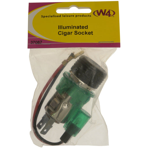 MDS1203 W4 Illuminated Cigar Socket 37087 W4 - UK Camping And Leisure