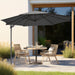 Dellonda Cantilever Parasol with 360 Rotation, Tilt & Cover 3m - Grey Dellonda - UK Camping And Leisure