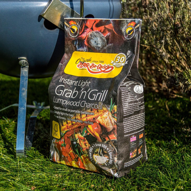 8 Pack Bar-Be-Quick Instant Lighting Lumpwood Charcoal 3Kg - 8 X 1.5Kg Bags Bar-Be-Quick - UK Camping And Leisure