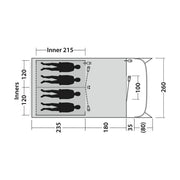 Outwell Durango 4 4 Berth Three Room Tunnel Tent - View 19
