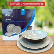 MDS1203 Liberty Capri 12 Piece Melamine Dinner Set LL1382 Liberty Leisure UK - UK Camping And Leisure