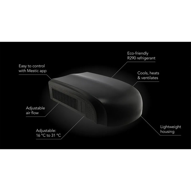 Mestic Rooftop Aircon Rta1700L Black Mestic - UK Camping And Leisure