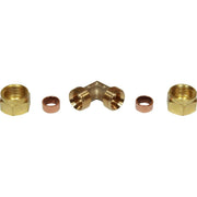 AG Brass Equal Elbow Coupling 10mm x 10mm AG - UK Camping And Leisure