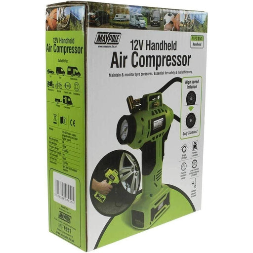 Maypole MP7951 Car Tyre Analogue Compressor With LED Light - 12 Volt - View 2
