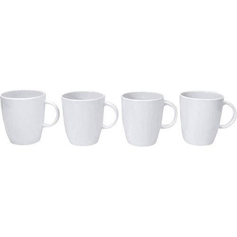 4Pk Cool White Non Slip Mugs NSW424 Flamefield - UK Camping And Leisure