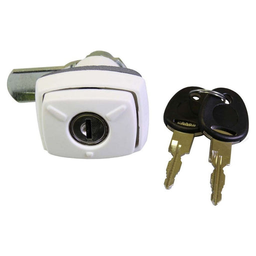 FAP Square Push Lock White Caravan/Motorhome Part Nova - UK Camping And Leisure