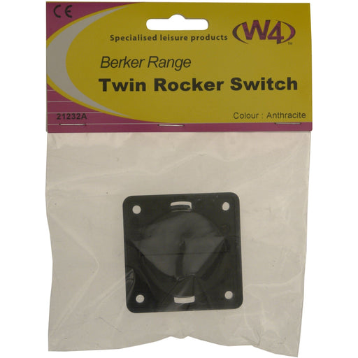 W4 Twin Rocker Switch  Gloss Chrome 21232G W4 - UK Camping And Leisure