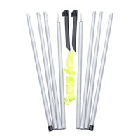 Leisurewize Canopy Pole Set Adjustable Steel Uprights with Guylines & Pegs
