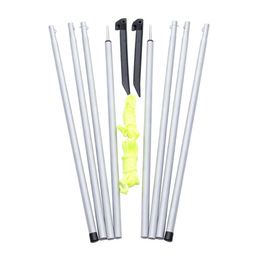 Leisurewize Canopy Pole Set Adjustable Steel Uprights with Guylines & Pegs