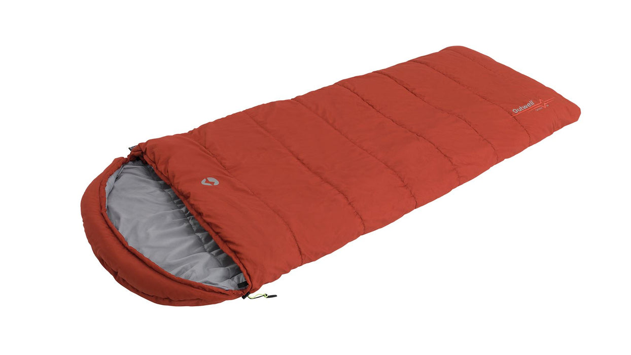 Outwell Campion Lux Burnt Orange Orange Single Sleeping Bag Outwell - UK Camping And Leisure