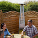 Dellonda Pyramid Gas Patio Heater 13kW Commercial Garden Use Stainless Steel Dellonda - UK Camping And Leisure