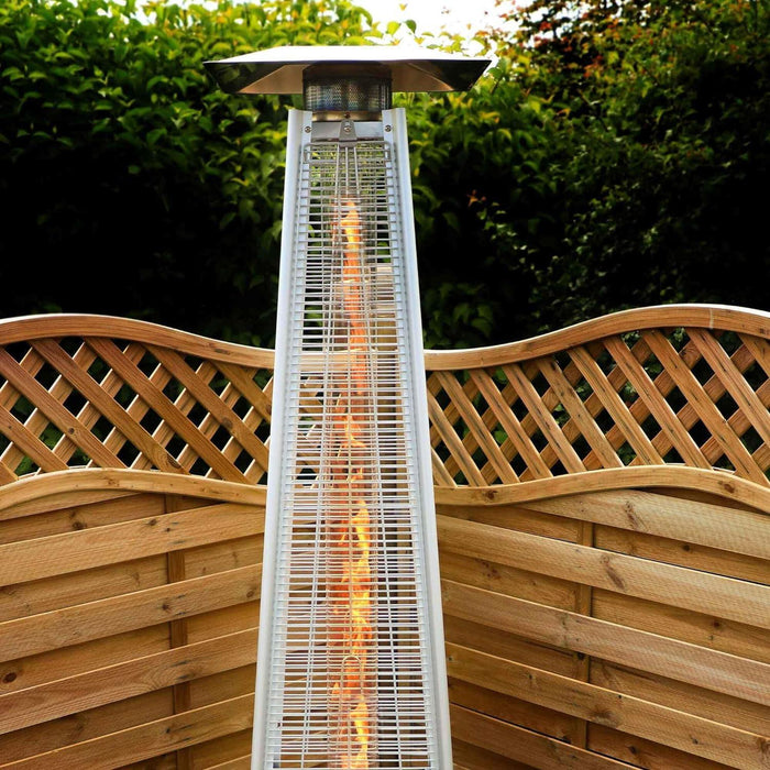 Dellonda Pyramid Gas Patio Heater 13kW Commercial Garden Use Stainless Steel Dellonda - UK Camping And Leisure