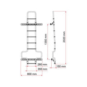 Fiamma Deluxe Dj Ducato H3 - Deep Black Ladder - Image 2 of 2 | UK Camping and Leisure