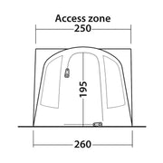 Outwell Santa Monica Driveaway Air Awning Grey Outwell - UK Camping And Leisure