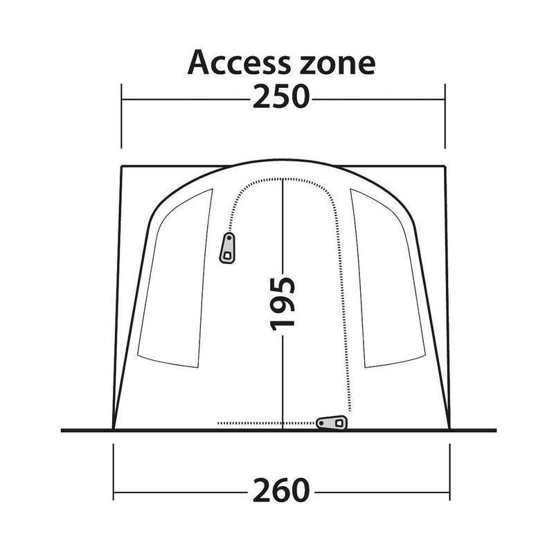 Outwell Santa Monica Driveaway Air Awning Grey Outwell - UK Camping And Leisure