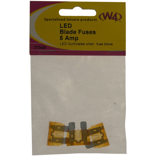 W4 Led Blade Fuse 5A (3) 37045 W4 - UK Camping And Leisure