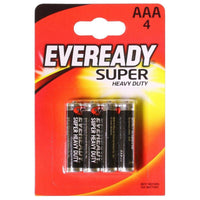 Eveready AAA Zinc Battery (x4) for Small Electronic Devices
