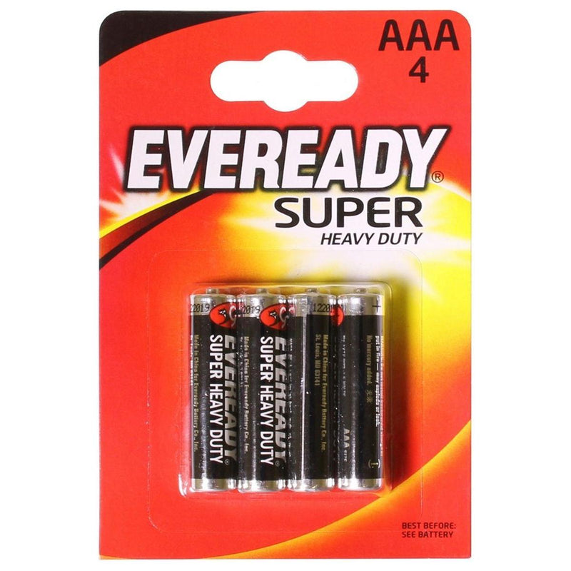 Eveready AAA Zinc Battery (x4) for Small Electronic Devices Eveready - UK Camping And Leisure