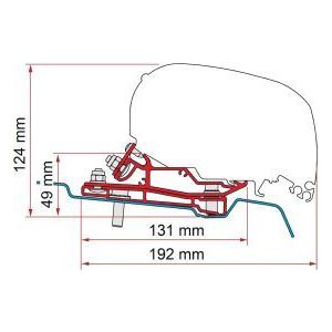 Fiamma F80/F65 Adapter Ford Transit L3 H3 (320Cm) 98655Z145 Fiamma - UK Camping And Leisure